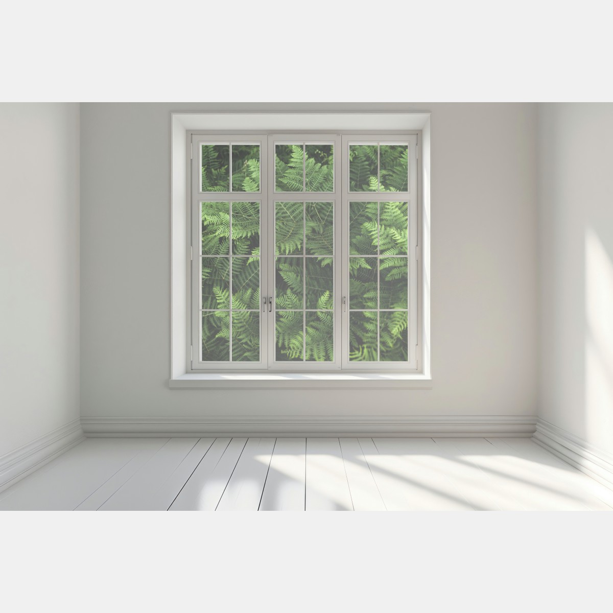 Naklejka na okno bujna zielona paproć – Wallissimo® Naklejka na okno bujna zielona paproć – Wallissimo®