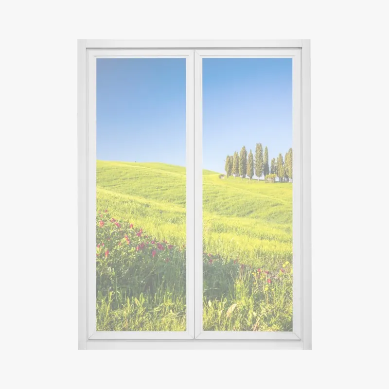 Naklejka na okno ornamentalny złoty wzór chmur – Wallissimo®