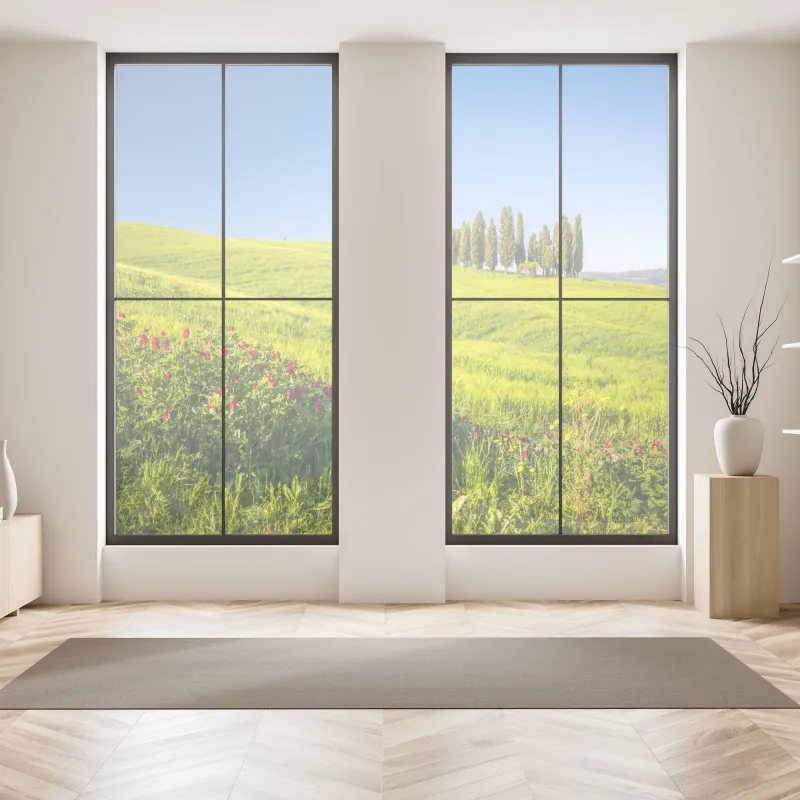 Naklejka na okno ornamentalny złoty wzór chmur – Wallissimo®