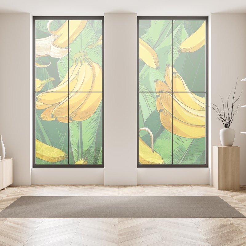 Naklejka na okno delikatny pastelowy wzór kwiatowy – Wallissimo®