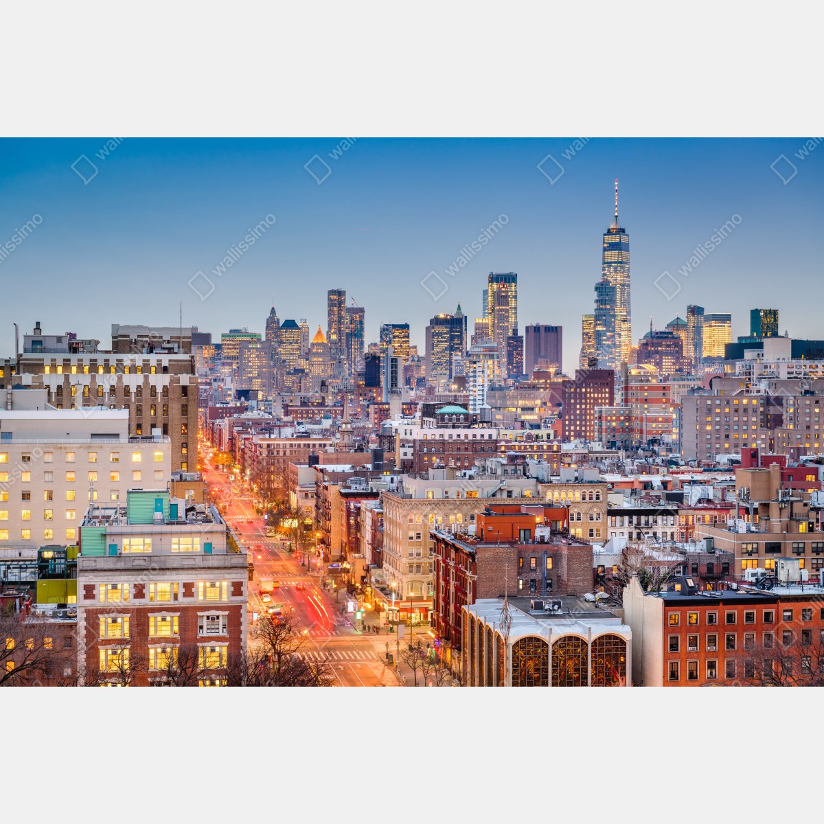 Naklejka na okno Nowy Jork panorama miasta o zmierzchu – Wallissimo® Naklejka na okno Nowy Jork panorama miasta o zmierzchu – Wallissimo®