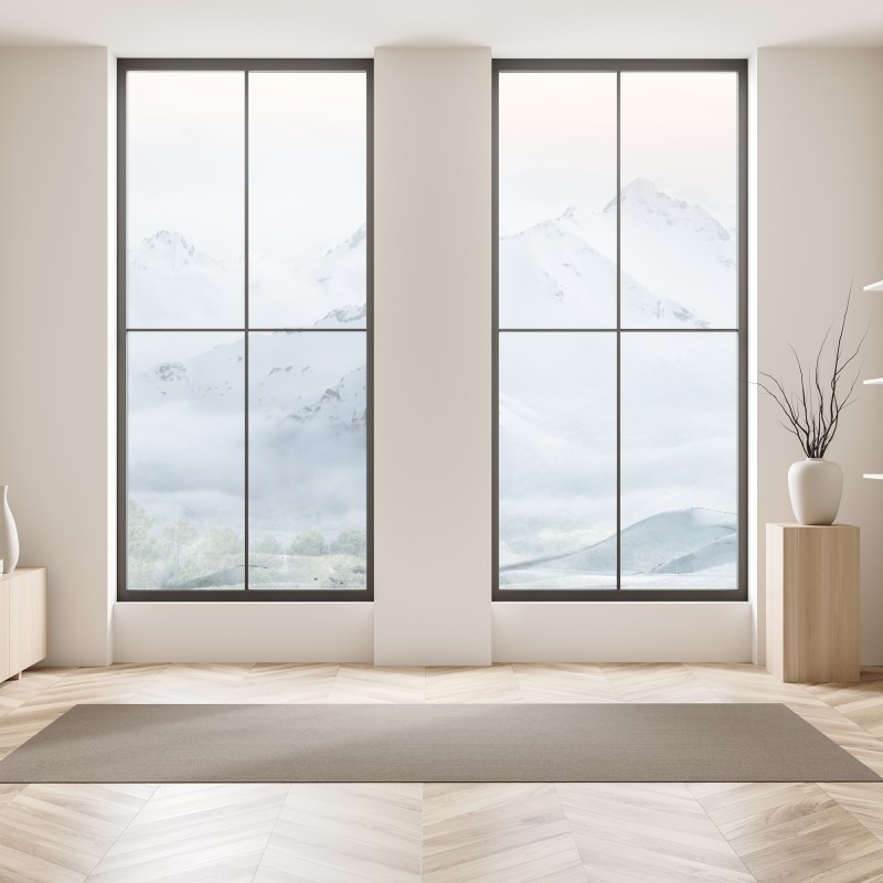 Naklejka na okno czarny marmur z żyłami – Wallissimo®