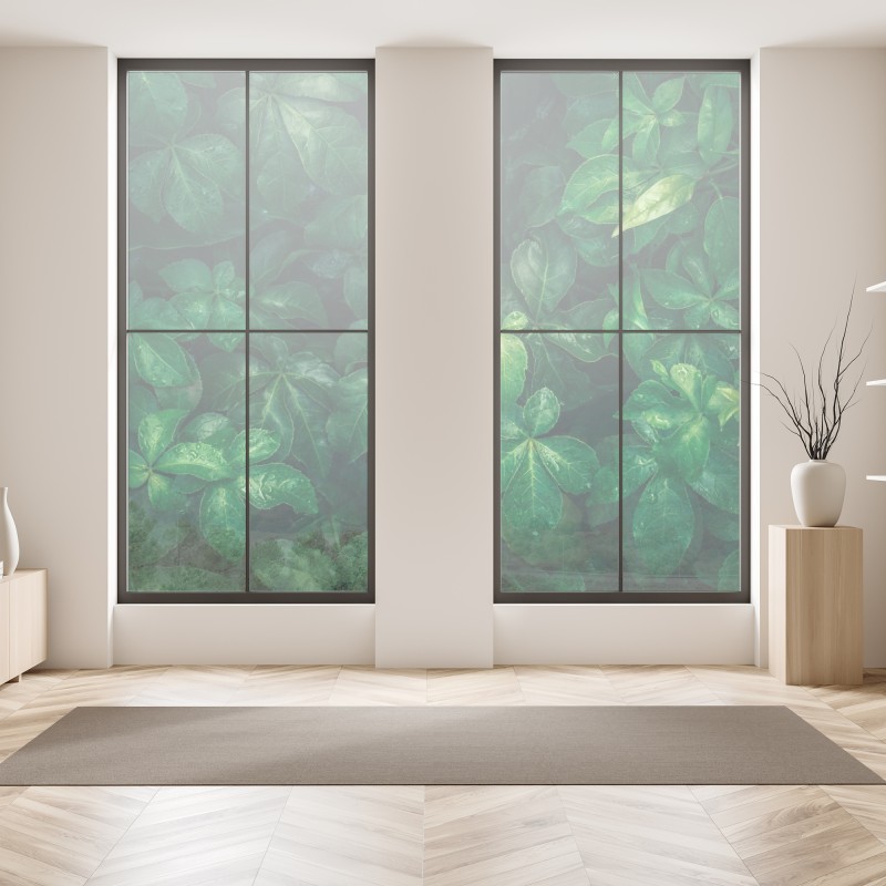 Naklejka na okno wschód słońca nad mglistym grzbietem z kamienną ścieżką – Wallissimo®