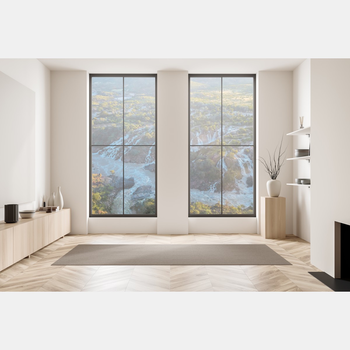 Naklejka na okno wschód słońca nad Epupa Falls i rzeką Kunene – Wallissimo® Naklejka na okno wschód słońca nad Epupa Falls i rzeką Kunene – Wallissimo®