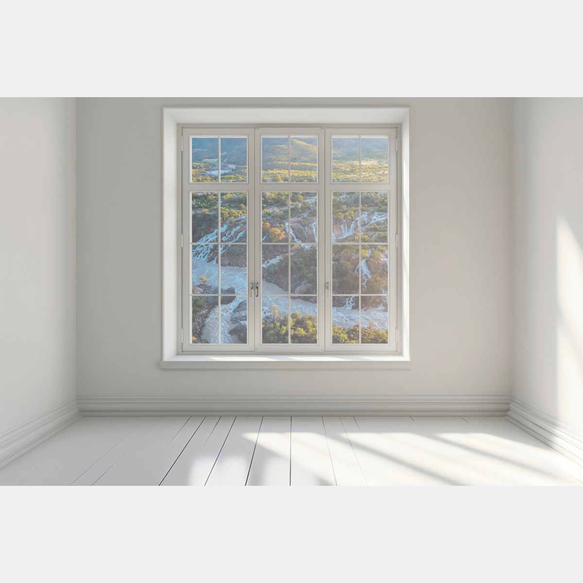 Naklejka na okno wschód słońca nad Epupa Falls i rzeką Kunene – Wallissimo® Naklejka na okno wschód słońca nad Epupa Falls i rzeką Kunene – Wallissimo®