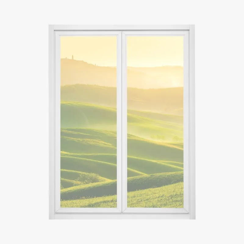 Naklejka na okno trzy dmuchawce na turkusowym tle – Wallissimo®