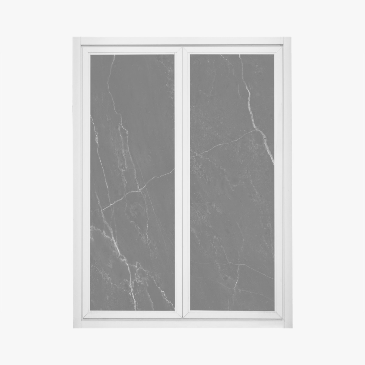 Window decal black marble with white veins