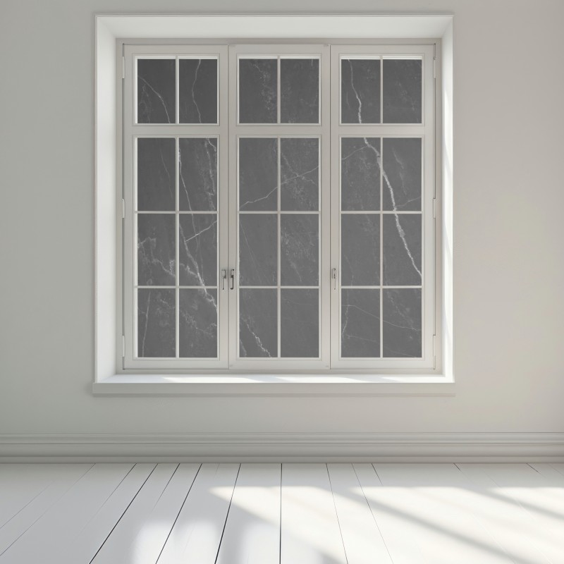 Naklejka na okno czarny marmur z białymi żyłkami – Wallissimo® Naklejka na okno czarny marmur z białymi żyłkami – Wallissimo®
