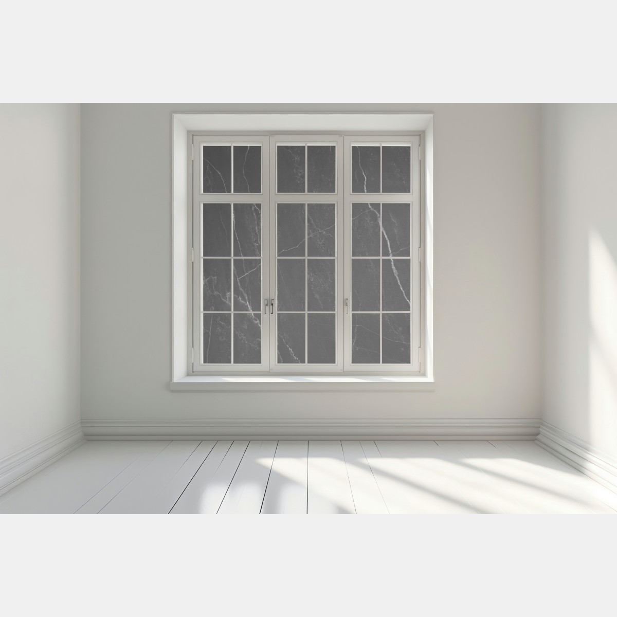 Naklejka na okno czarny marmur z białymi żyłkami – Wallissimo® Naklejka na okno czarny marmur z białymi żyłkami – Wallissimo®