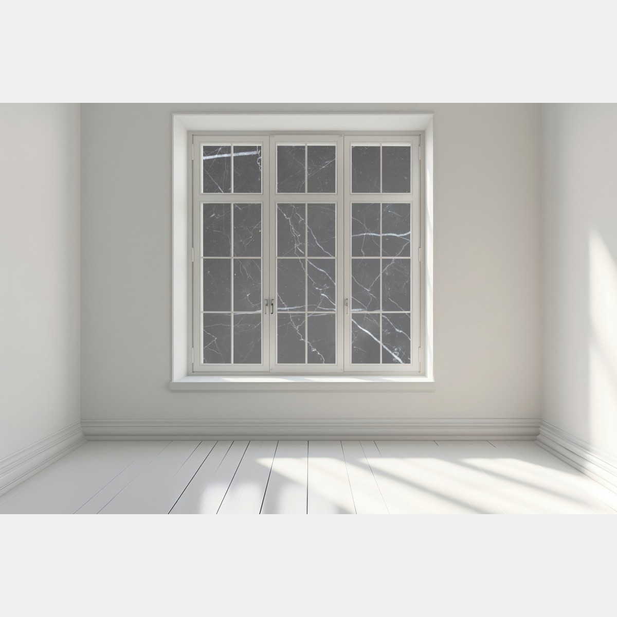 Naklejka na okno czarny marmur marquina do nowoczesnych wnętrz – Wallissimo® Naklejka na okno czarny marmur marquina do nowoczesnych wnętrz – Wallissimo®