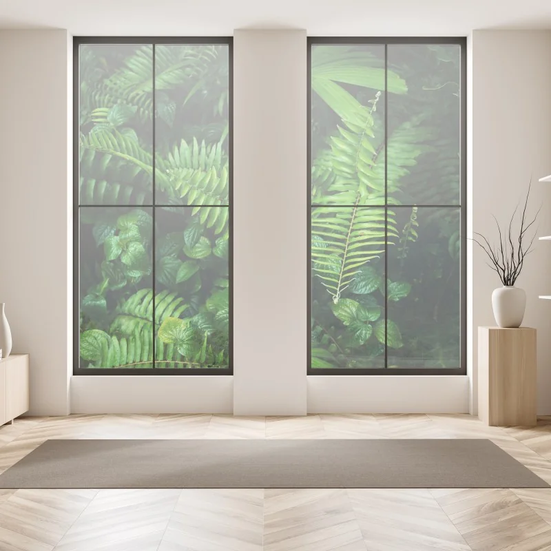 Naklejka na okno bujne tropikalne liście paproci – Wallissimo® Naklejka na okno bujne tropikalne liście paproci – Wallissimo®