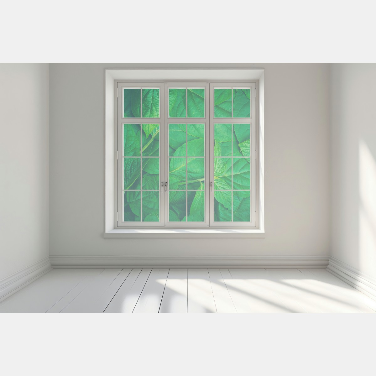 Naklejka na okno soczyste zielone liście – Wallissimo® Naklejka na okno soczyste zielone liście – Wallissimo®