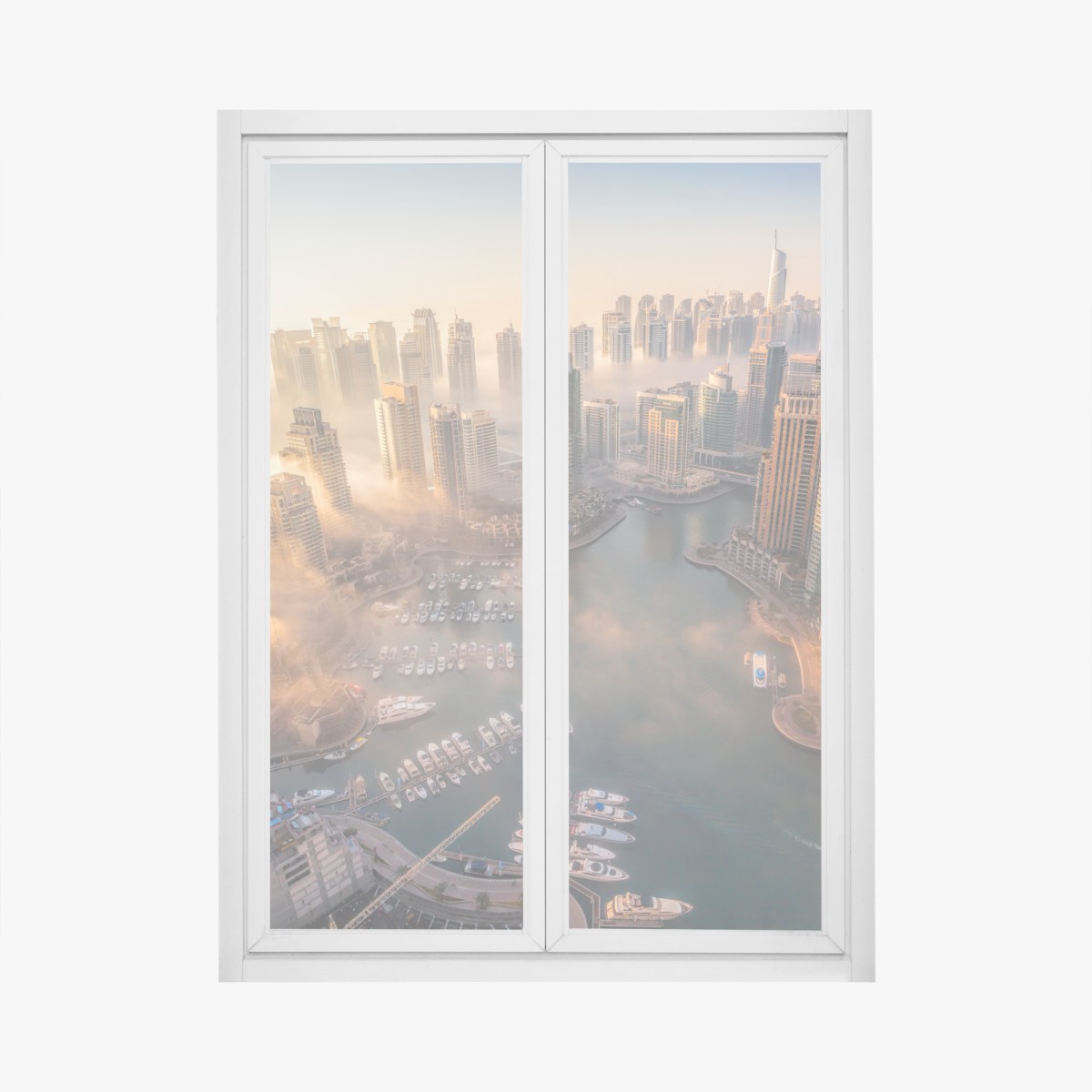 Window decal Dubai marina sunset skyline
