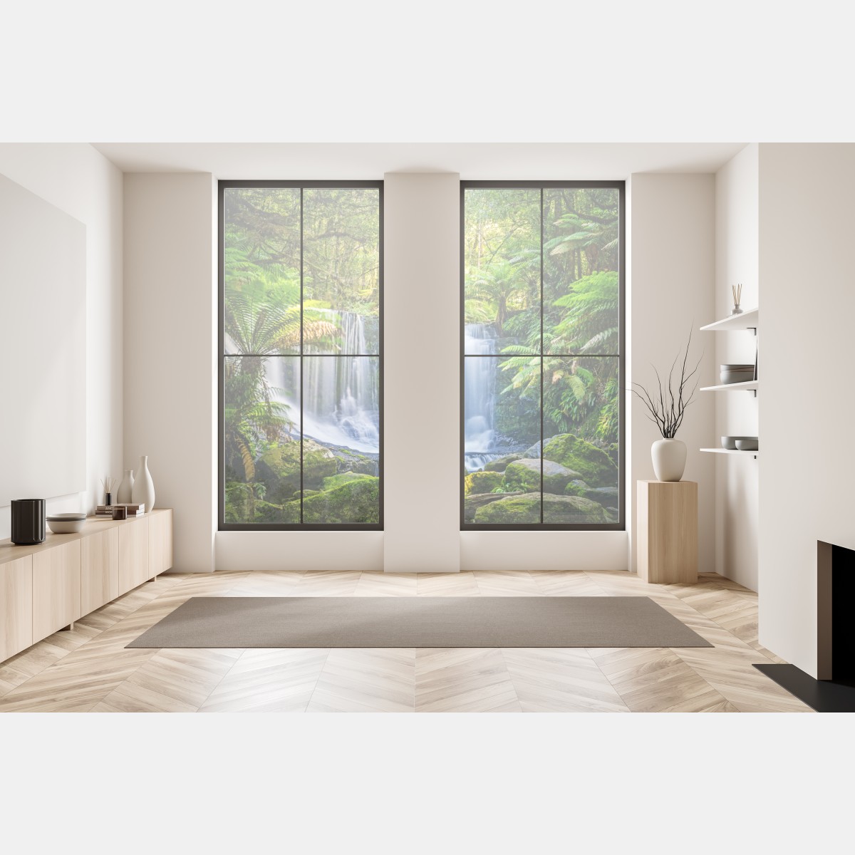 Naklejka na okno bujny wodospad w Mt Field National Park, Tasmania – Wallissimo® Naklejka na okno bujny wodospad w Mt Field National Park, Tasmania – Wallissimo®