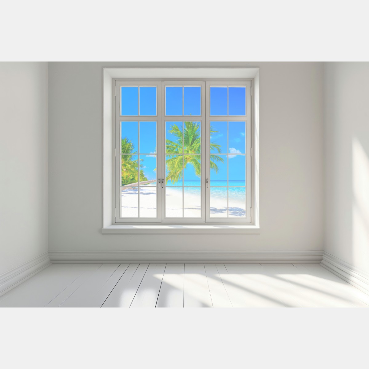Naklejka na okno rajska plaża na Malediwach – Wallissimo® Naklejka na okno rajska plaża na Malediwach – Wallissimo®