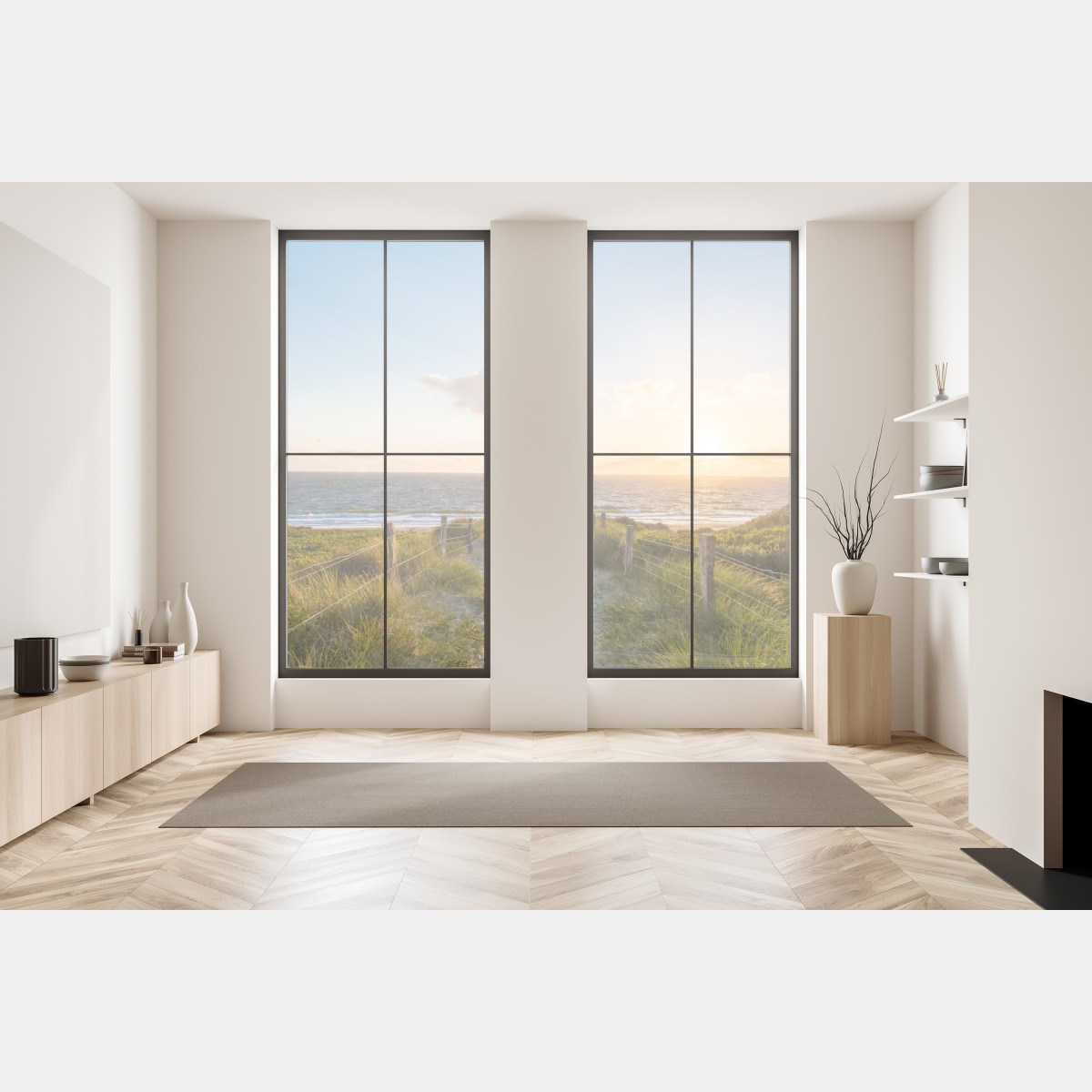 Naklejka na okno słoneczna ścieżka na plażę nad oceanem – Wallissimo® Naklejka na okno słoneczna ścieżka na plażę nad oceanem – Wallissimo®