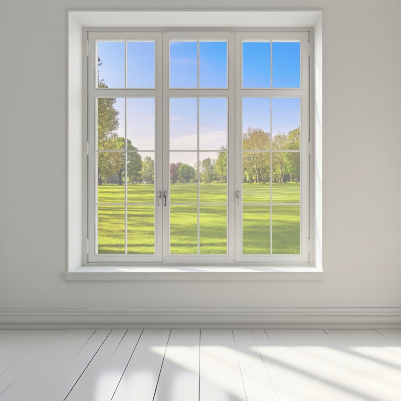 Naklejka na okno słoneczna panorama parku miejskiego – Wallissimo® Naklejka na okno słoneczna panorama parku miejskiego – Wallissimo®