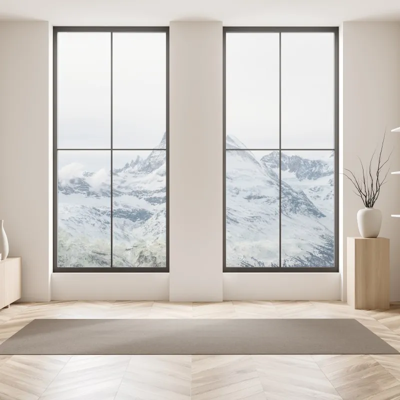 Naklejka na okno różowy wzór z piwoniami – Wallissimo®