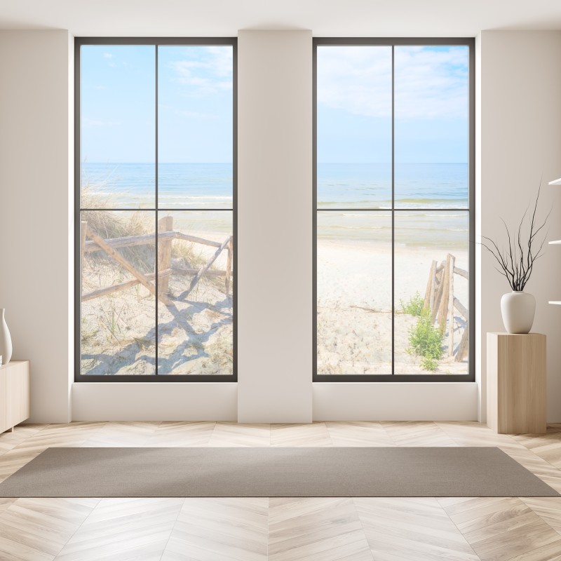 Naklejka na okno złoty art deco wzór okręgów – Wallissimo®