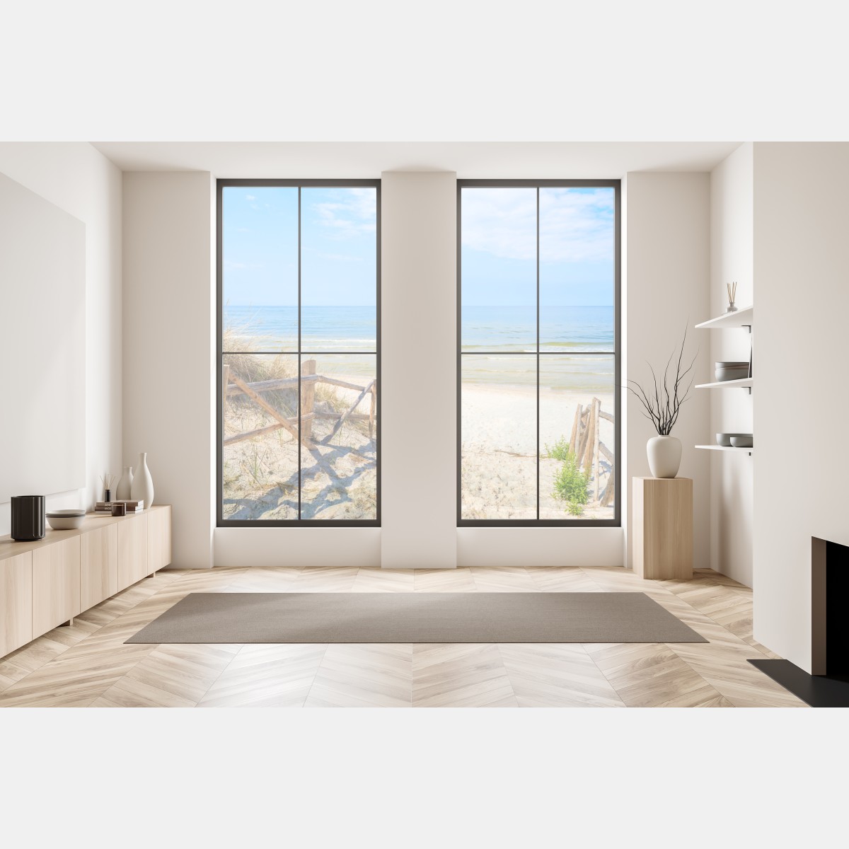 Naklejka na okno wejście na plażę w Lubiatowie, Polska – Wallissimo® Naklejka na okno wejście na plażę w Lubiatowie, Polska – Wallissimo®