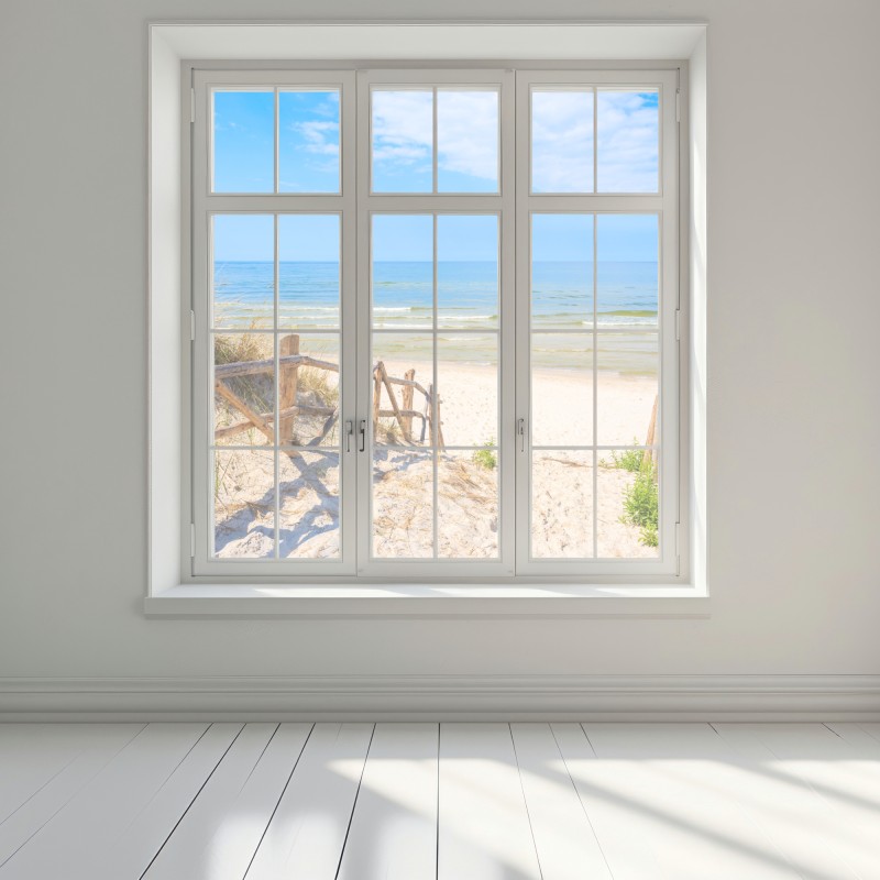 Naklejka na okno wejście na plażę w Lubiatowie, Polska – Wallissimo® Naklejka na okno wejście na plażę w Lubiatowie, Polska – Wallissimo®