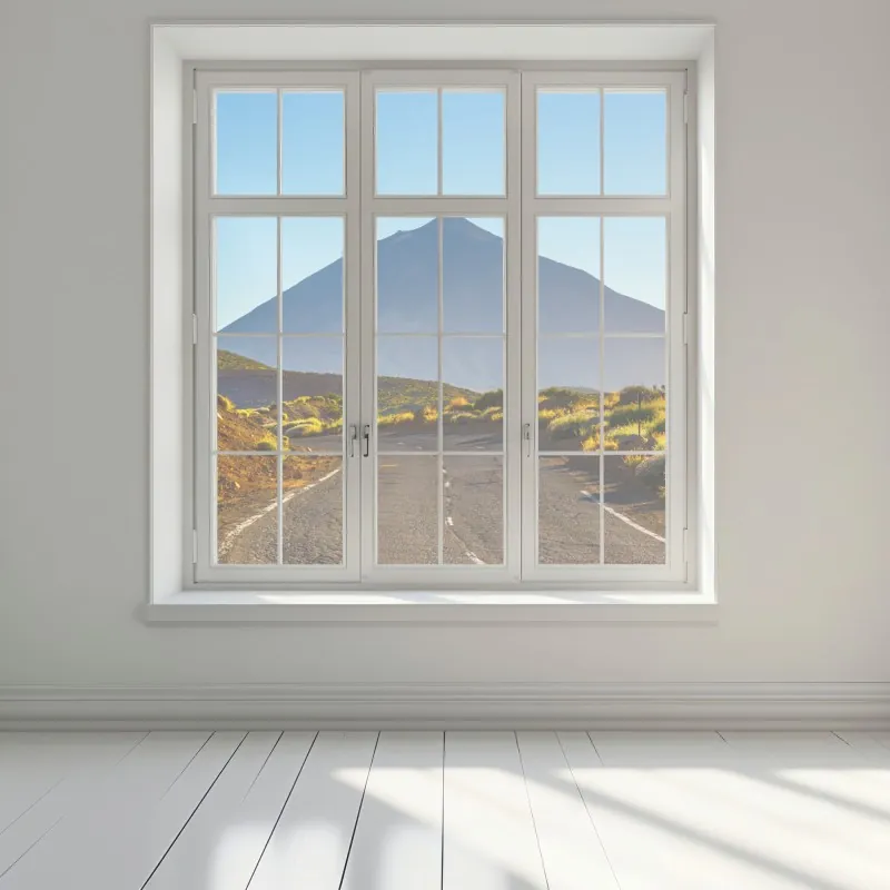 Naklejka na okno słoneczna droga prowadząca do wulkanu – Wallissimo® Naklejka na okno słoneczna droga prowadząca do wulkanu – Wallissimo®