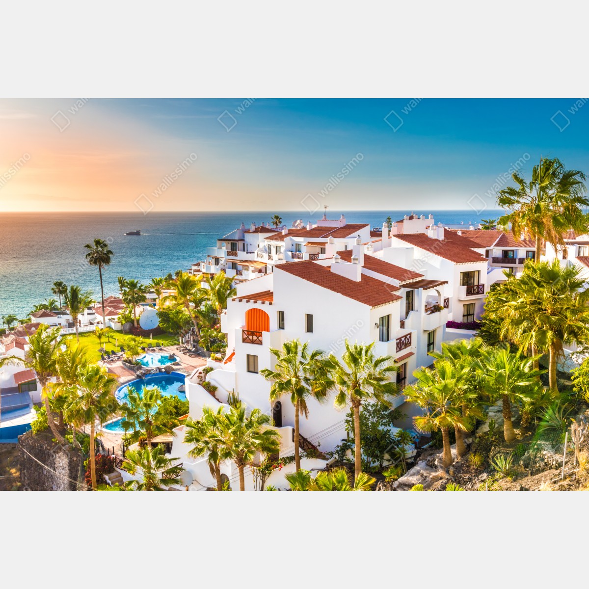 Naklejka na okno zachód słońca nad Puerto de Santiago, Teneryfa – Wallissimo® Naklejka na okno zachód słońca nad Puerto de Santiago, Teneryfa – Wallissimo®