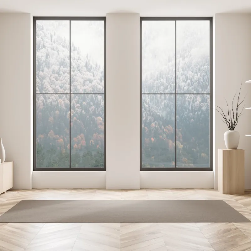 Naklejka na okno słoneczna łąka o zachodzie słońca – Wallissimo®