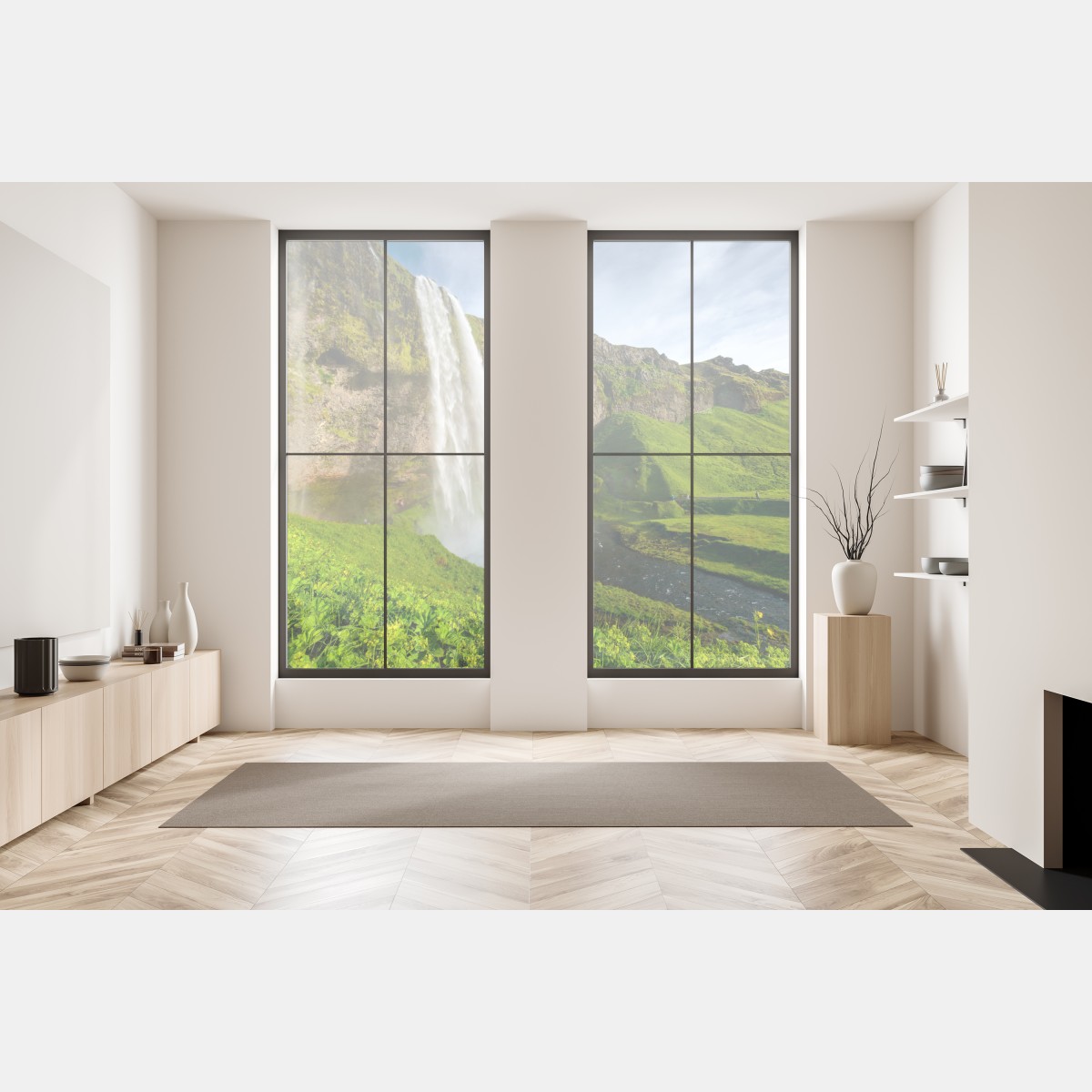 Naklejka na okno Seljalandsfoss wodospad na Islandii – Wallissimo® Naklejka na okno Seljalandsfoss wodospad na Islandii – Wallissimo®