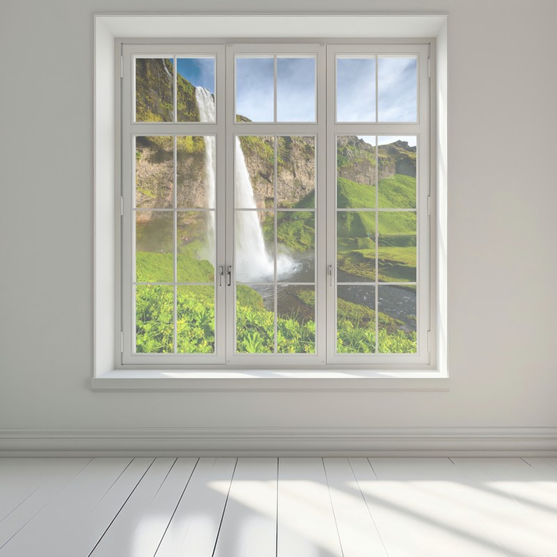 Naklejka na okno Seljalandsfoss wodospad na Islandii – Wallissimo® Naklejka na okno Seljalandsfoss wodospad na Islandii – Wallissimo®