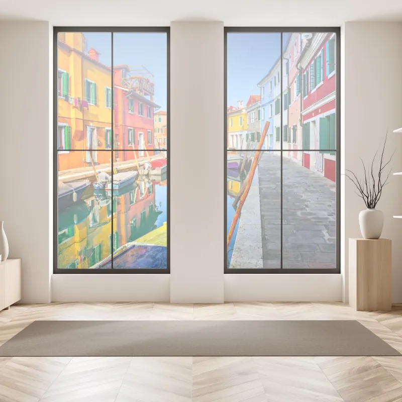 Naklejka na okno majestatyczny widok na Shkhara z Ushguli – Wallissimo®