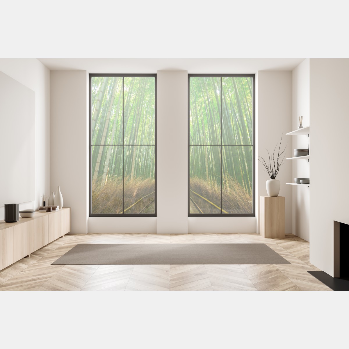 Naklejka na okno spokojna ścieżka bambusowa w Kioto – Wallissimo® Naklejka na okno spokojna ścieżka bambusowa w Kioto – Wallissimo®