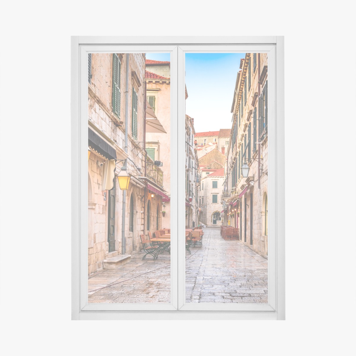 Window decal Dubrovnik old town street