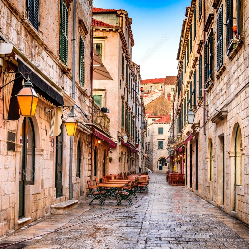 Naklejka na okno Dubrownik stara ulica – Wallissimo® Naklejka na okno Dubrownik stara ulica – Wallissimo®