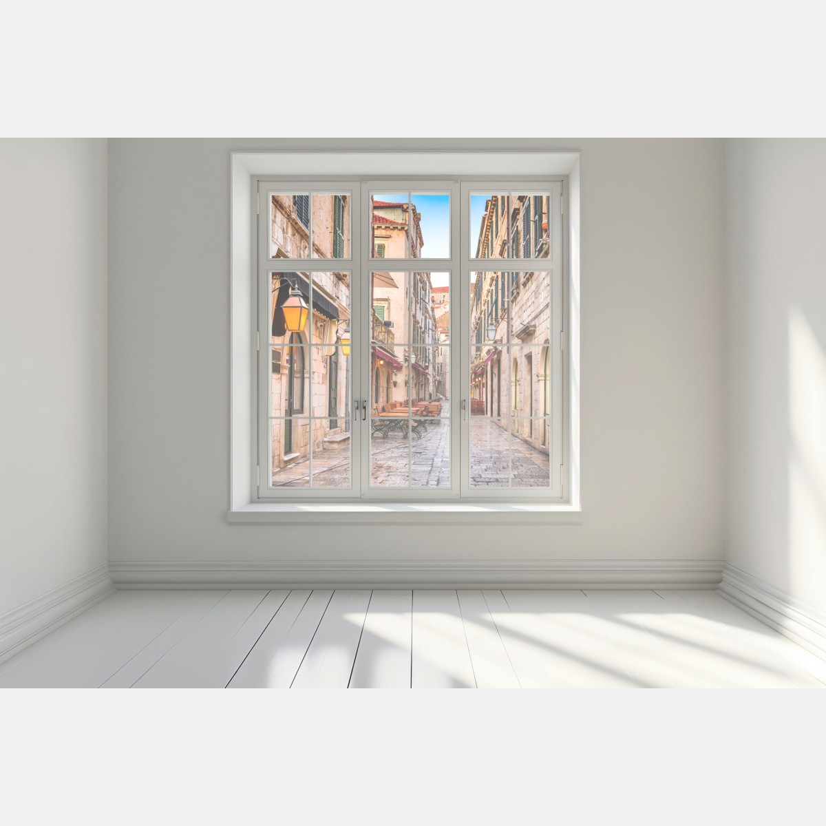 Naklejka na okno Dubrownik stara ulica – Wallissimo® Naklejka na okno Dubrownik stara ulica – Wallissimo®