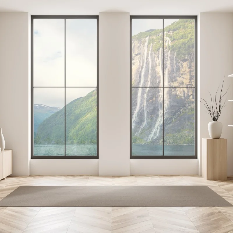 Naklejka na okno wodospady spływające po klifach fiordu – Wallissimo® Naklejka na okno wodospady spływające po klifach fiordu – Wallissimo®