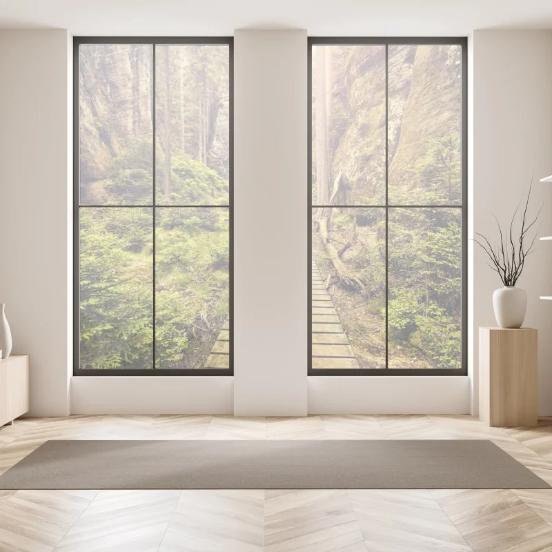 Naklejka na okno wschód słońca nad polami lawendy – Wallissimo®