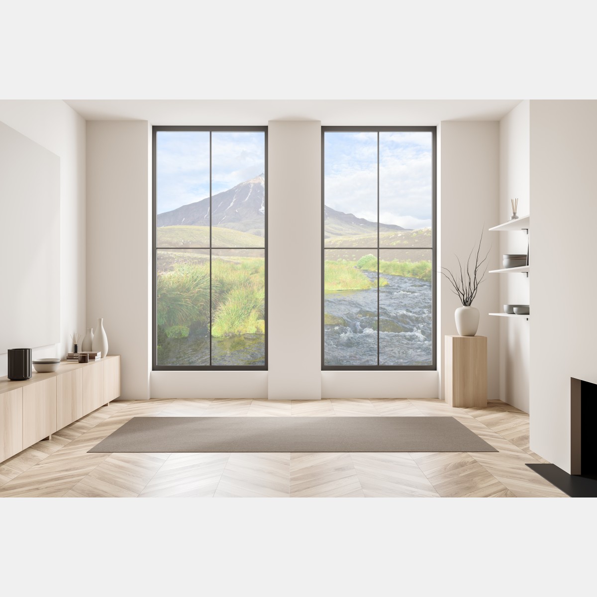 Naklejka na okno widok na wulkan Koryaksky ze stoku północno-wschodniego – Wallissimo® Naklejka na okno widok na wulkan Koryaksky ze stoku północno-wschodniego – Wallissimo®