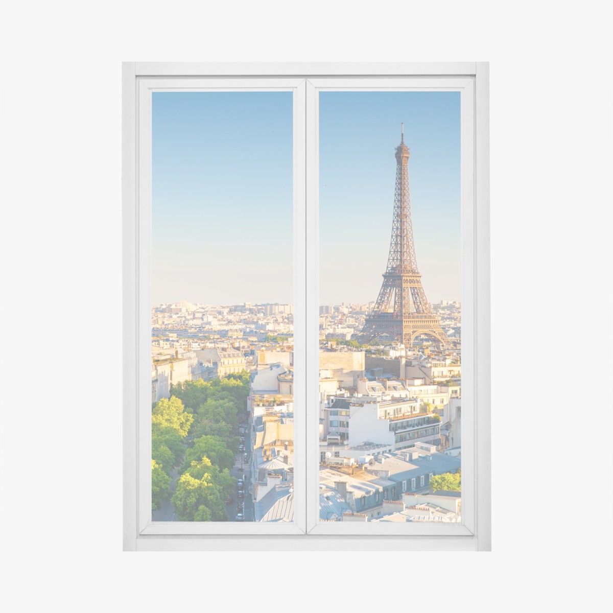 Window decal Paris skyline with the Eiffel Tower
