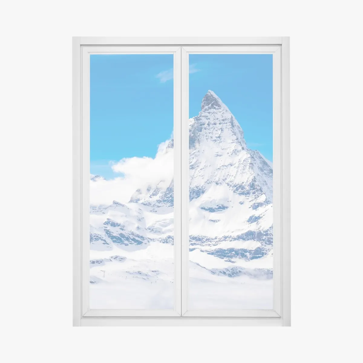 Naklejka na okno Matterhorn w całej okazałości z Gornergrat – Wallissimo® Naklejka na okno Matterhorn w całej okazałości z Gornergrat – Wallissimo®