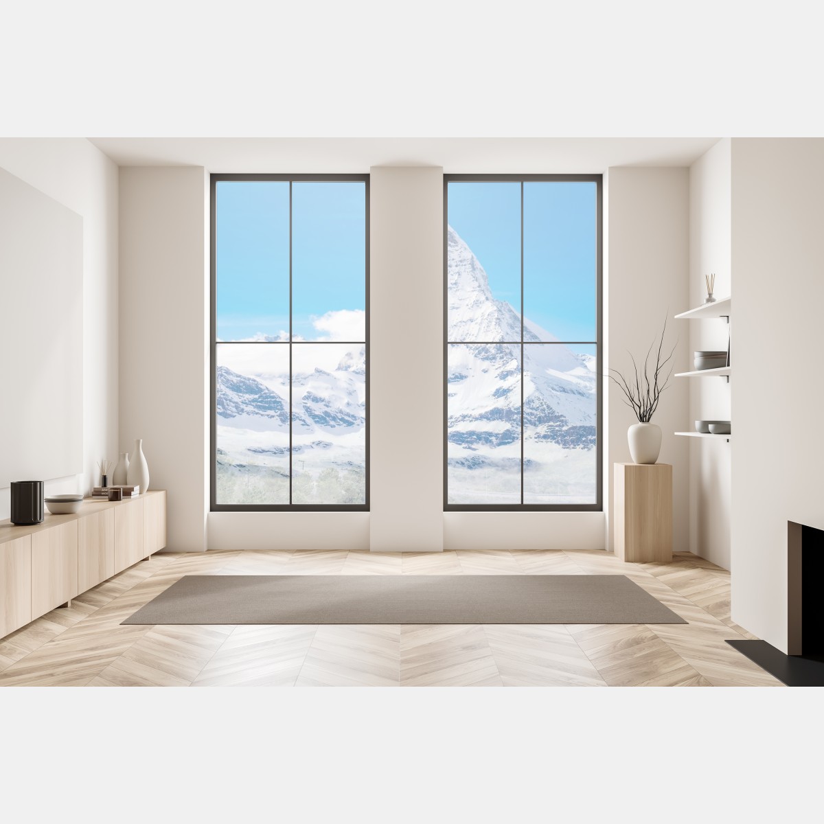 Naklejka na okno Matterhorn w całej okazałości z Gornergrat – Wallissimo® Naklejka na okno Matterhorn w całej okazałości z Gornergrat – Wallissimo®