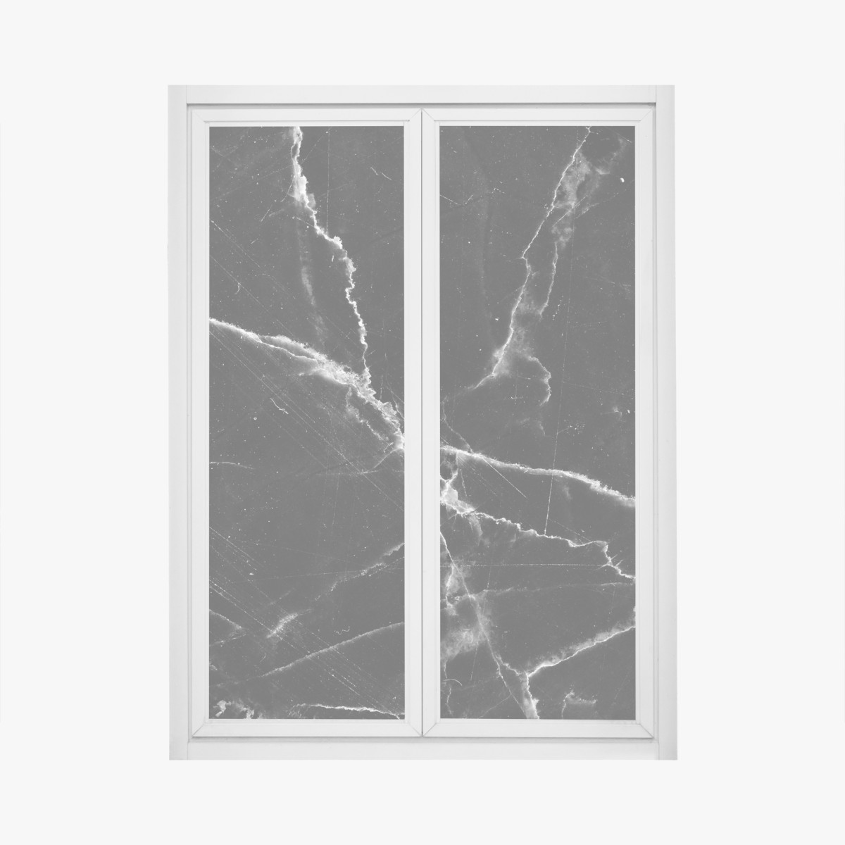 Window decal black marble veined texture