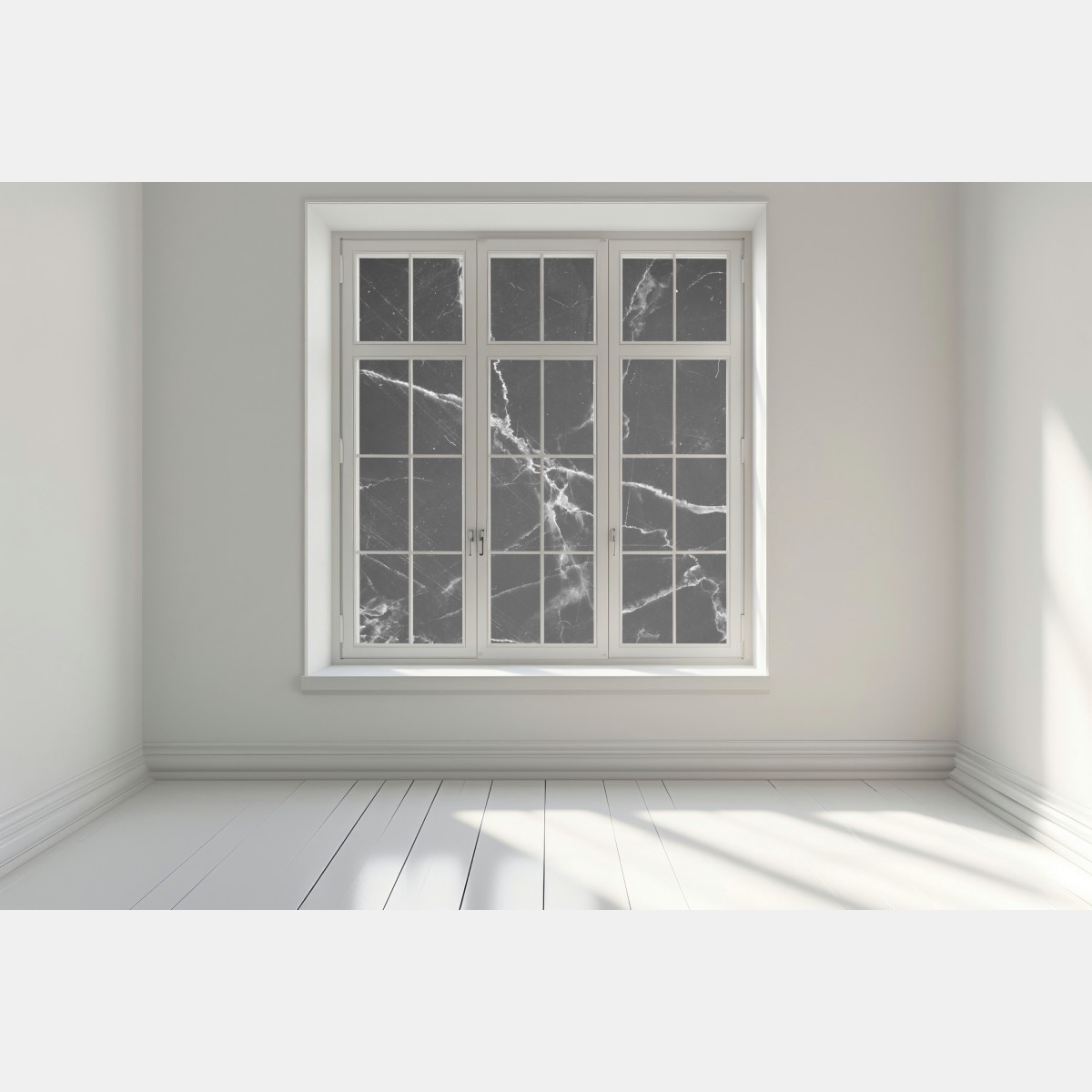 Naklejka na okno czarny marmur z żyłami – Wallissimo® Naklejka na okno czarny marmur z żyłami – Wallissimo®
