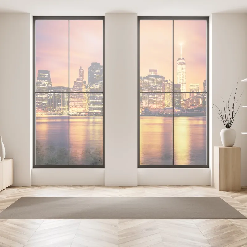 Naklejka na okno czarno-biały wzór ze spiralami – Wallissimo®