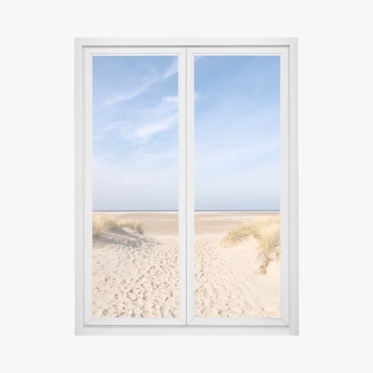 Window decal serene dunes at the German coast
