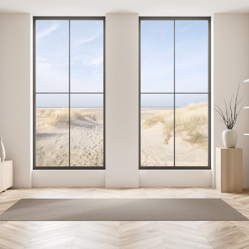 Naklejka na okno wzór tropikalnych liści monstery – Wallissimo®