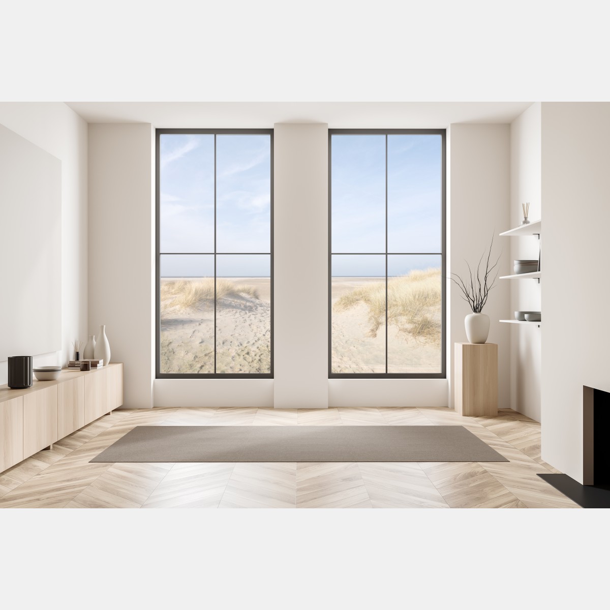 Naklejka na okno spokojne wydmy na wybrzeżu Niemiec – Wallissimo® Naklejka na okno spokojne wydmy na wybrzeżu Niemiec – Wallissimo®