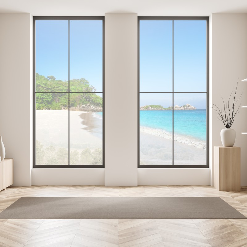 Naklejka na okno kolorowy mural uliczny – Wallissimo®