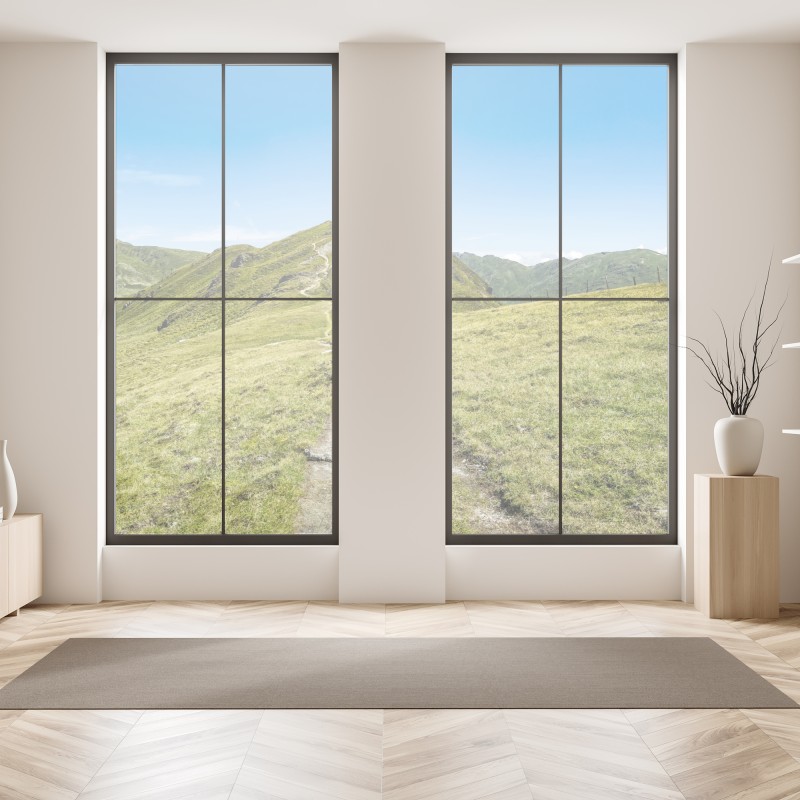 Naklejka na okno trzy dmuchawce na turkusowym tle – Wallissimo®