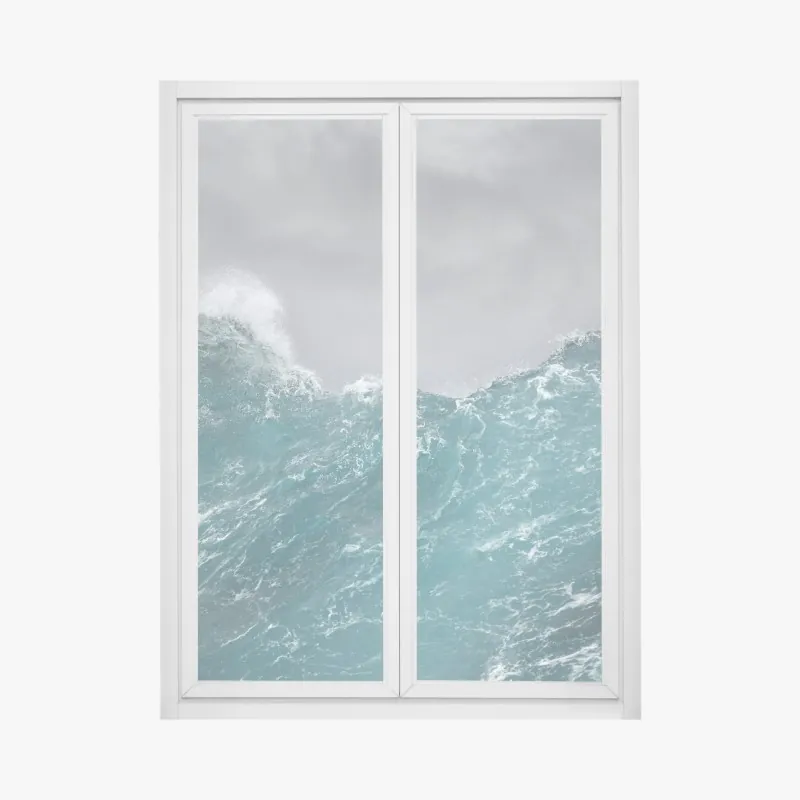 Naklejka na okno słoneczna łąka o zachodzie słońca – Wallissimo®